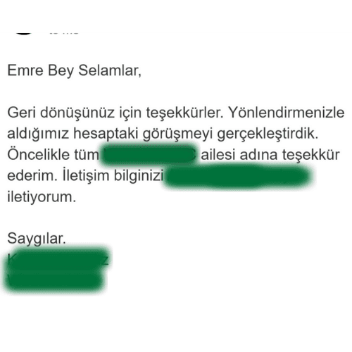 Kerem Bey testimonial