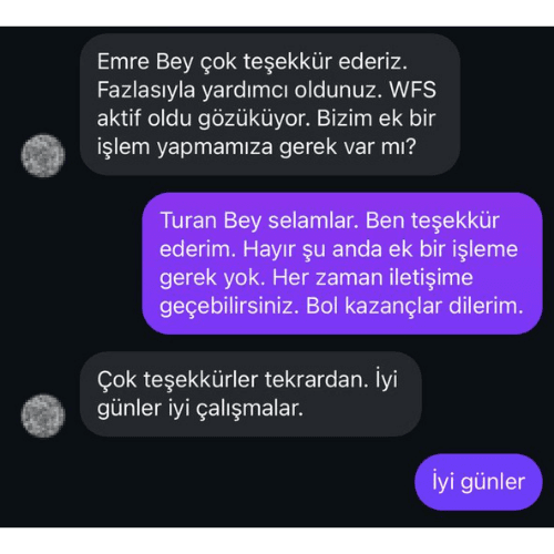 Müşteri Geri Dönüşü 1